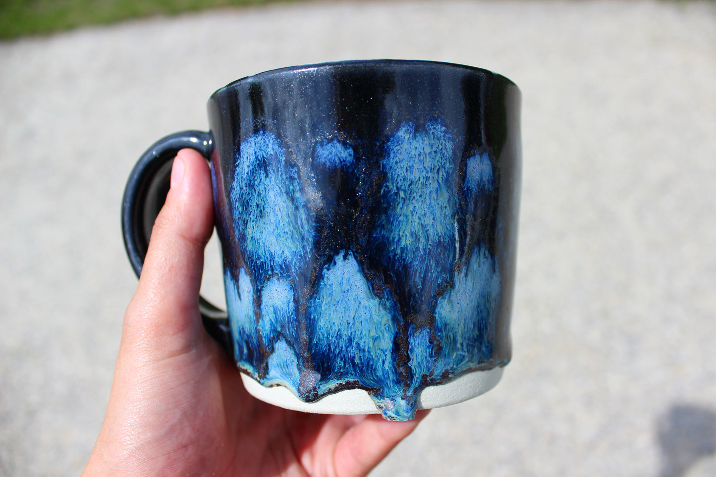 Sparkly Gold Blue Mug